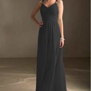 Angelia Faccenda for Mori Lee Charcoal Dress 20412